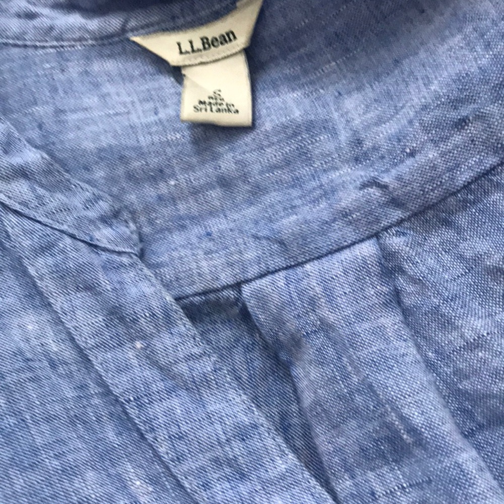 LL Bean Linen popover v-neck